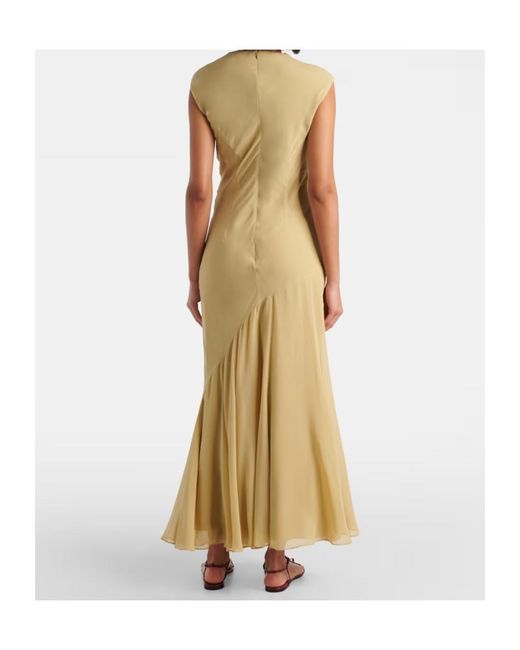 TOVE Metallic Erin Silk Chiffon Maxi Dress