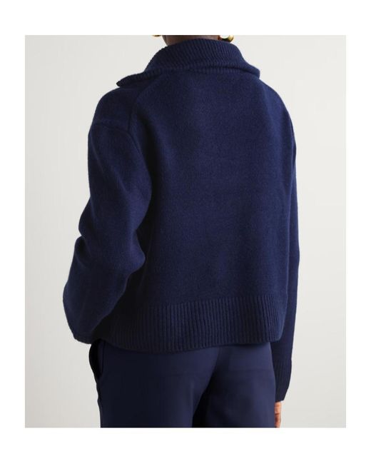 Jonathan Simkhai Blue Andes Ribbed Cashmere Sweater