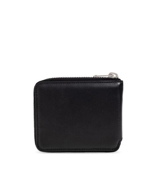 Palm Angels Black Classic Logo Zip Around Wallet for men