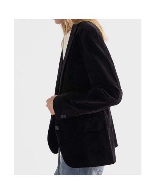 Prada Blue Single-Breasted Velvet Jacket