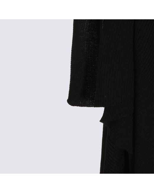 Rick Owens Black Long-Sleeve Knit Top