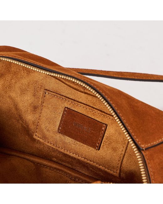 Versace Brown Solid Color Shoulder Bag
