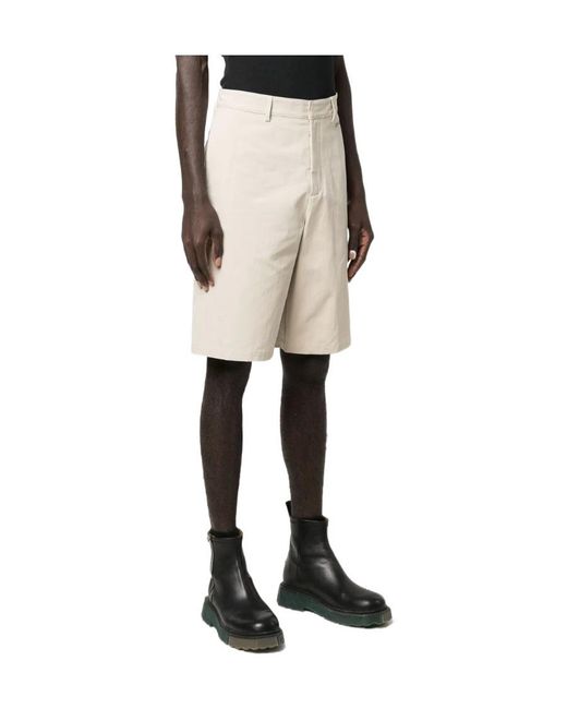Off-White c/o Virgil Abloh White Logo Printed High Waist Shorts for men