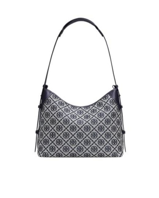 Tory Burch Gray T Monogram Shoulder Bag
