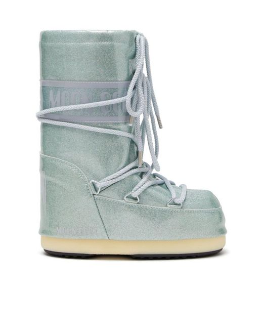 Moon Boot Blue Laced Boots