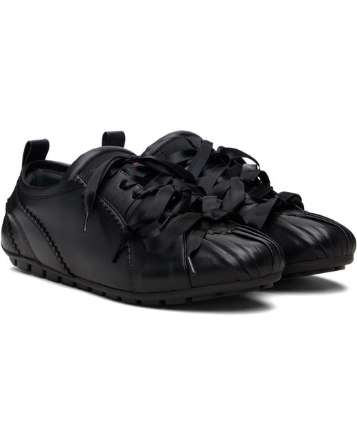 Simone Rocha Black Ballerina Leather Sneakers for men
