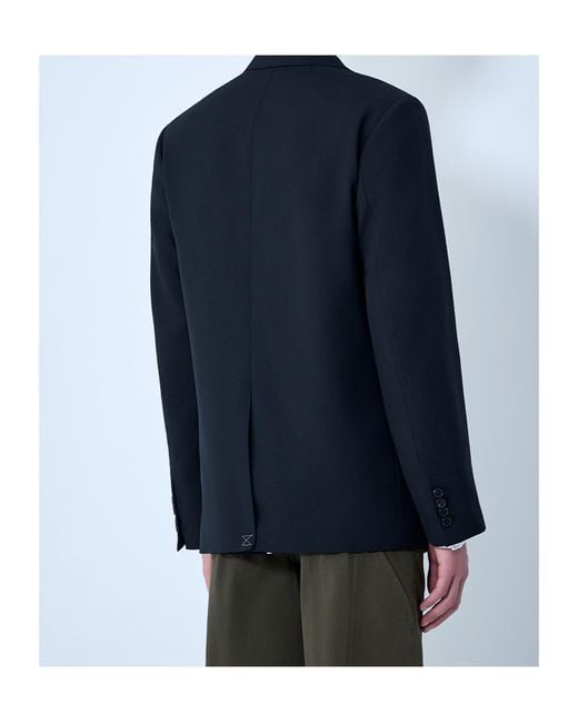 Dries Van Noten Blue Single-Breasted Blazer for men