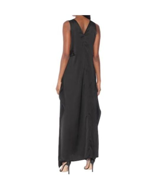 Stella McCartney Black Embellished Stretch-Satin Gown