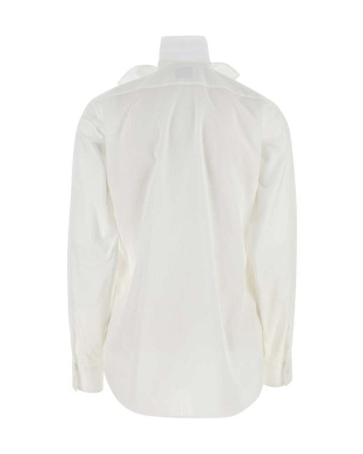 Moschino White Bow-Detailed Shirt
