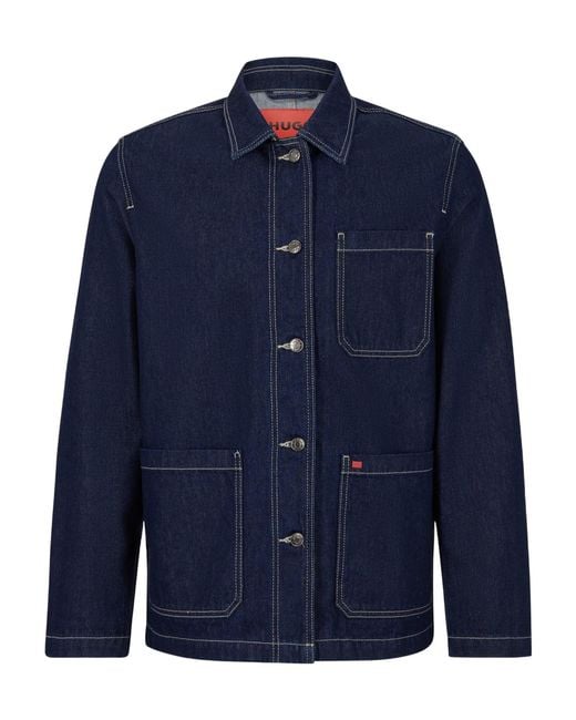 Boss Blue Dark Denim Jacket for men
