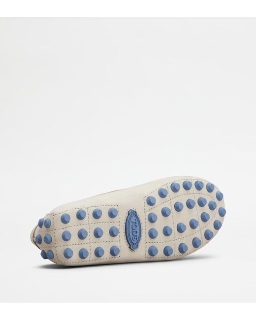 Tod's Gray Round Toe Flat Shoes