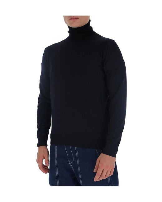 Prada Blue Turtleneck Knitted Pullover for men