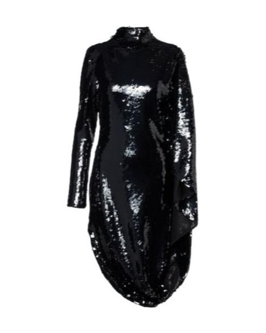 Stella McCartney Black Draped Sequined Minidress
