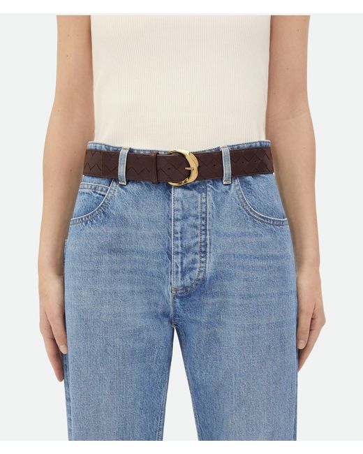 Bottega Veneta White Essential Twist Belt