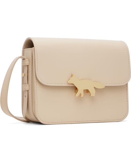 Maison Kitsuné Natural Logo Shoulder Bag
