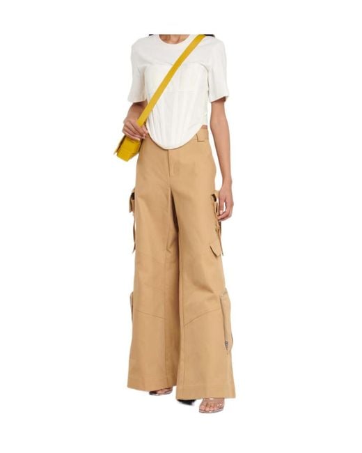 Dion Lee Natural Cotton Cargo Pants