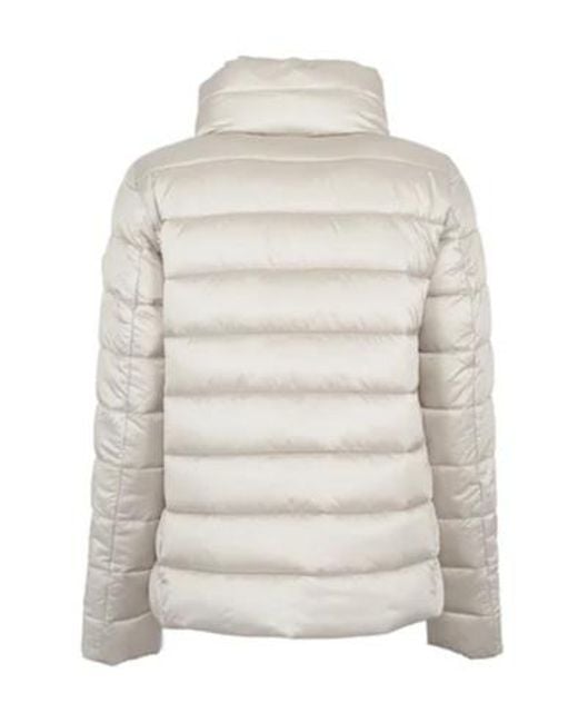 Save The Duck White Zip-Up Puffer Jacket