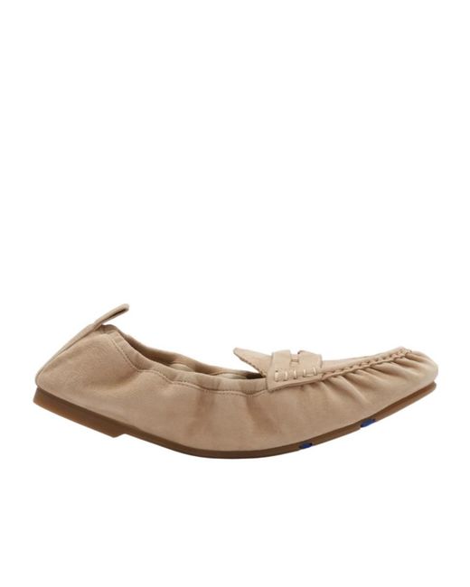 Burberry Natural Suede Fawn Loafers