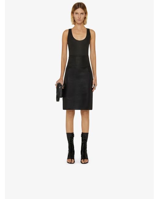Givenchy Black Scoop-Neck Leather Top