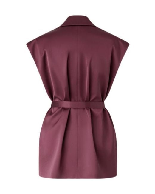 Pinko Purple Sleeveless Satin Jacket