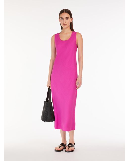 Max Mara Pink Sleeveless Medium Length Dress
