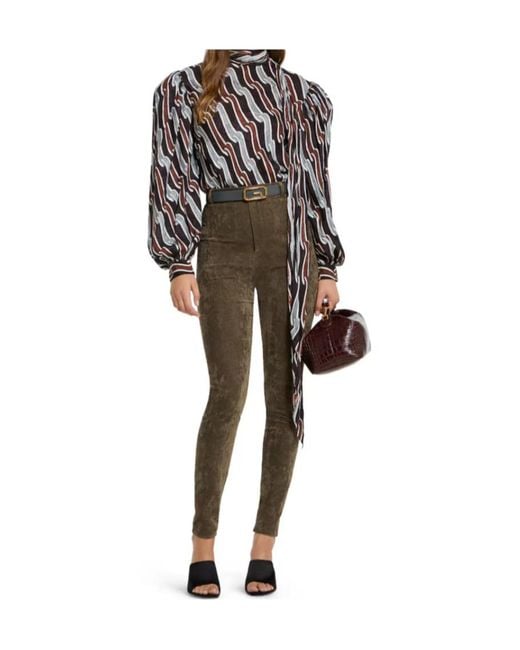 Gucci Green Stretch Velvet Leggings