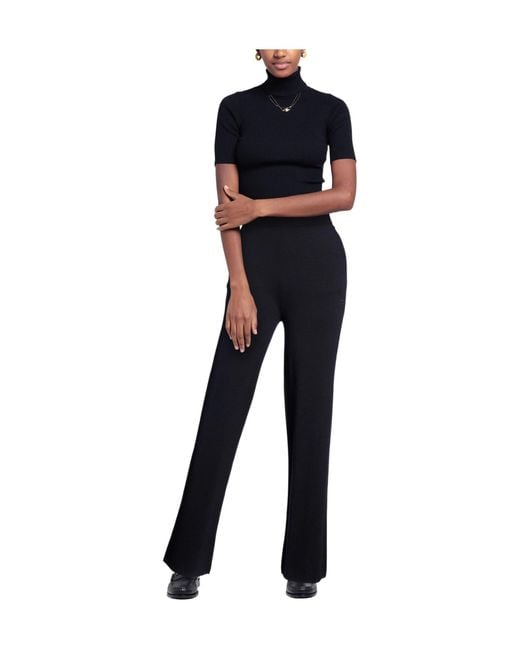 Max Mara Blue Solid Casual Trousers
