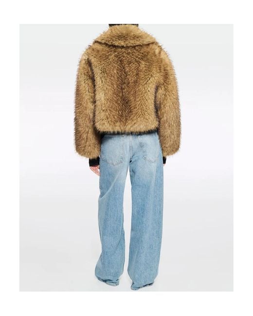 Stand Studio Natural Samara Faux-Fur Jacket