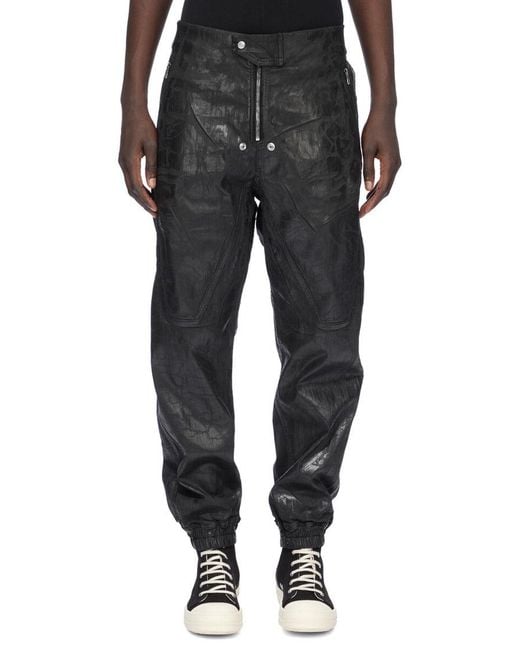 Rick Owens Black Megacrust Stretch Denim for men