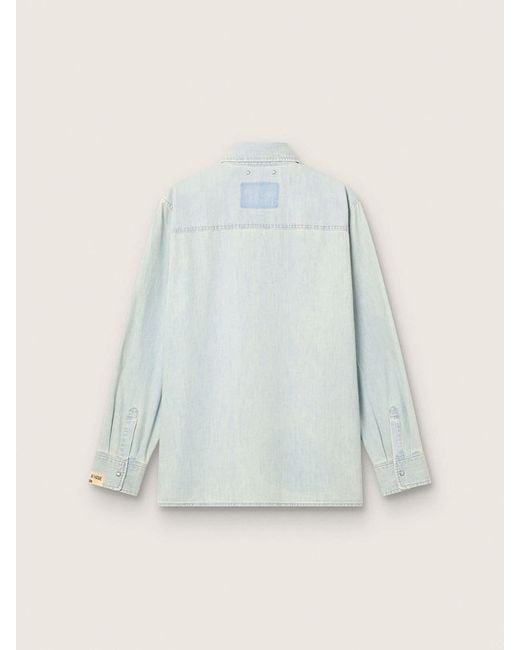 Golden Goose Deluxe Brand Blue Long Sleeved Shirt for men