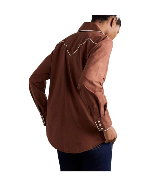 Johanna Ortiz Brown Cotton-Poplin Shirt