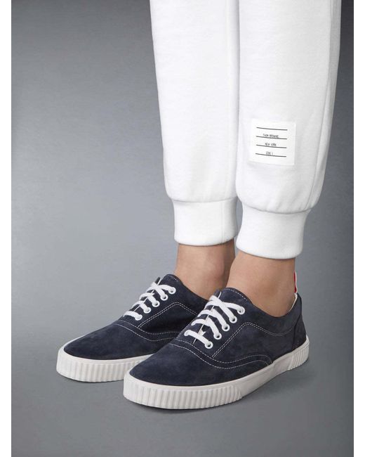Thom Browne White Bar Stripe Drawstring Track Trousers for men