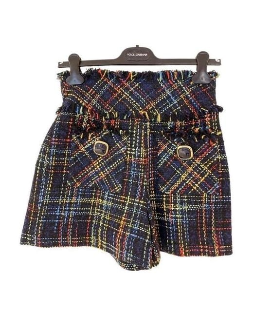 Edward Achour Paris Multicolor Tweed Shorts