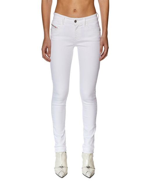 DIESEL White 2017 Slandy 09F90 Skinny Jeans