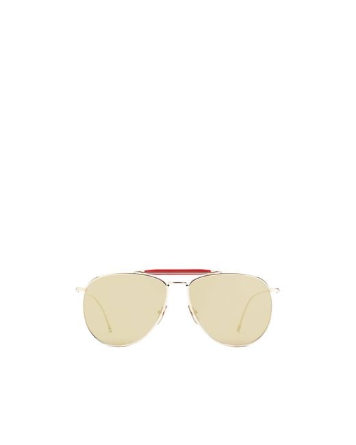 Thom Browne White Full-Rim Sunglasses for men