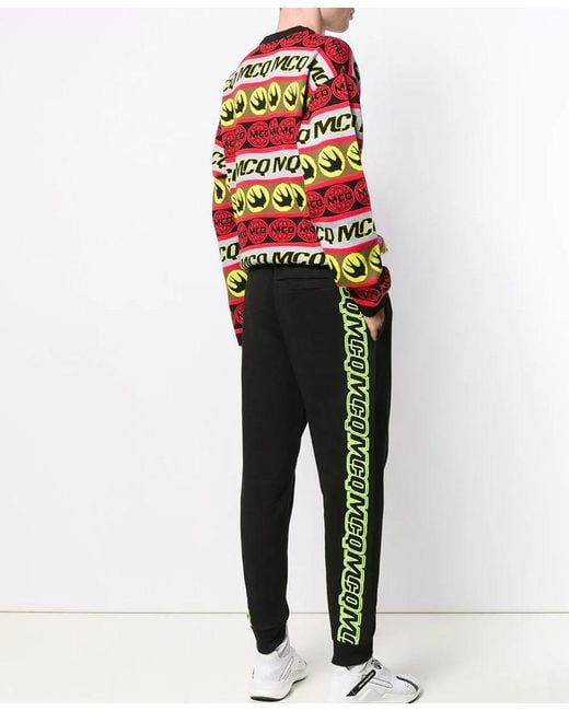 McQ Alexander McQueen Black Logo Ribbon Sweatpants for men