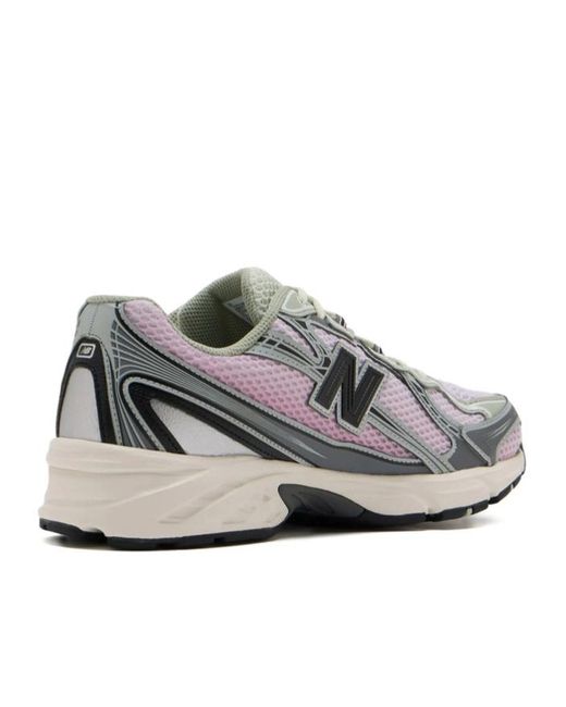New Balance Gray Breathable Mesh Sneakers With Iconic Logo for men