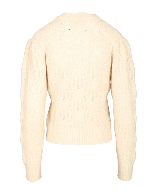 Isabel Marant Natural Marant Etoile Maxine Openwork Cardigan