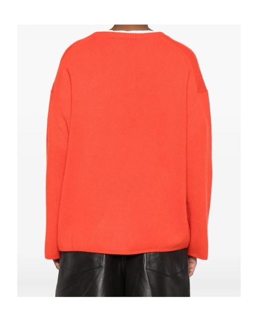 Soft Goat Red Crew-Neck Jumper