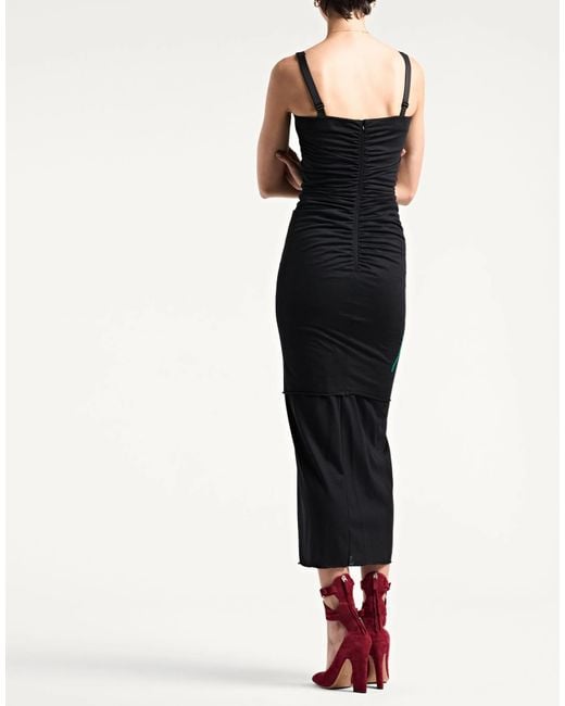 Dolce & Gabbana Black Sleeveless Square Neck Slim-Fit Dress