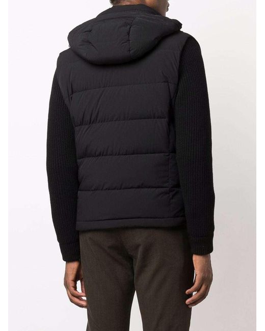 Moorer Black Foscolo-Knm Padded Bomber Jacket for men