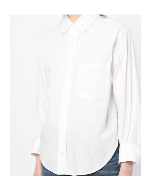 Citizens of Humanity White Button-Up Long-Sleeved Shirt