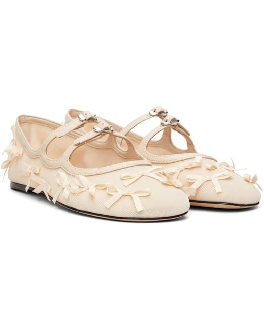Marc Jacobs White The Bow Mesh Kiki Ballet Flats
