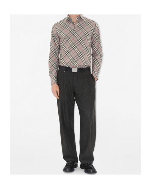 Burberry Gray Shirts for men