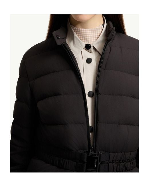 Moncler Black Esthetoque Belted Zip-Up Padded Jacket