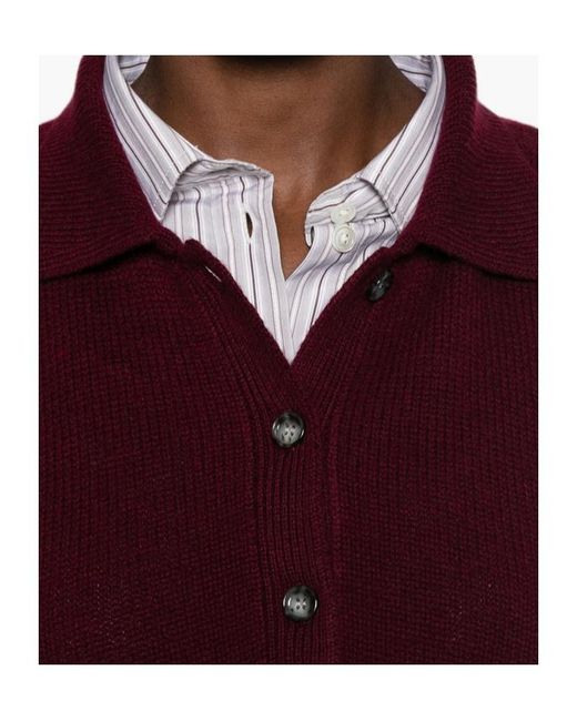 Allude Red Long-Sleeved Sweater