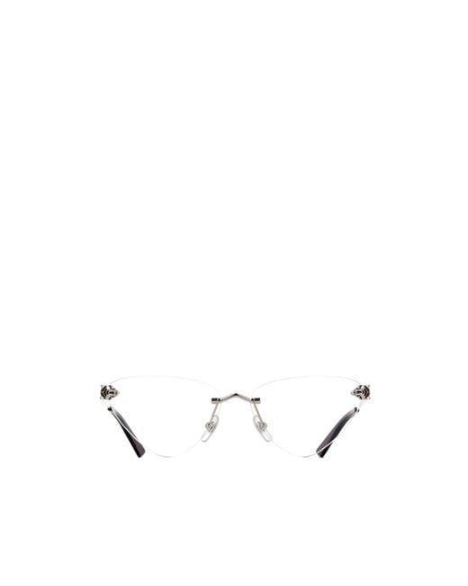 Cartier White Cat-Eye Frame Glasses