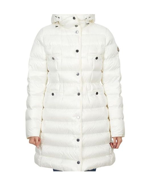 Moncler White Long-Sleeved Down Jacket