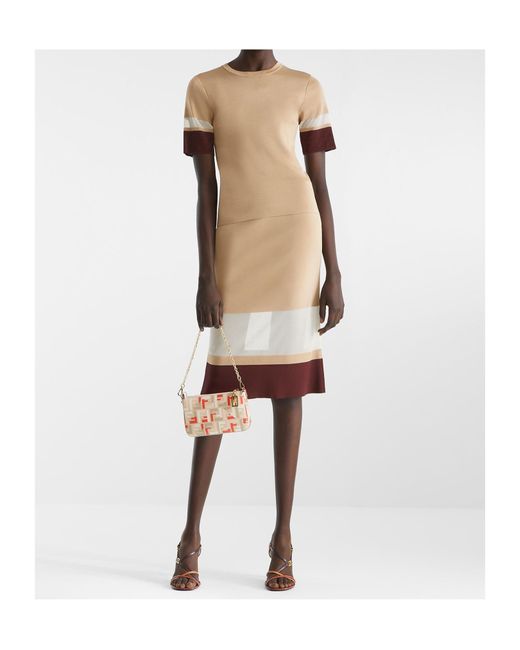 Fendi Brown Ffold High-Heeled Strappy Sandals