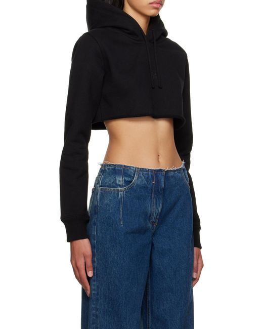 Givenchy Black Cropped Hoodie